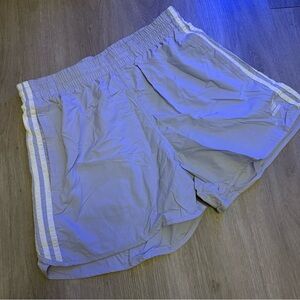 Adidas Blue-Gray Athletic Shorts with Stripes